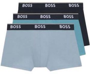 Boxerky BOSS  Cotton Stretch 3 Pack Power Trunks Blue