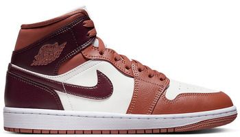 Módne tenisky Nike  Jordan 1 Mid Dusty Peach Night Maroon (Women's)