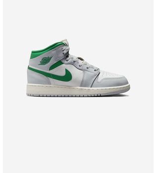 Členkové tenisky Nike  Jordan 1 Mid White Pure Platinum Pine Green (GS)