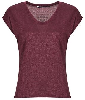 Tričká s krátkym rukávom Only  ONLSILVERY S/S V NECK LUREX TOP JRS