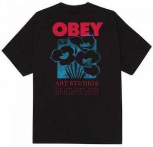 Tričká s krátkym rukávom Obey  art studio flowers