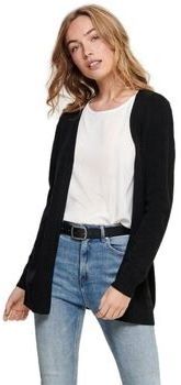 Vesty bez rukávov/Cardigany Only  Lesly Open Knitted Cardigan - Black