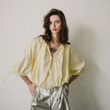 Blúzka Mirakaya  Balonê Shirt - Butter