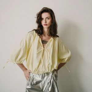 Blúzka Mirakaya  Balonê Shirt - Butter
