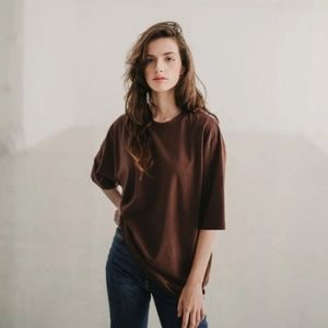 Mikiny Mirakaya  Kigen T-shirt - Mocha Mousse