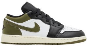 Nízke tenisky Nike  Jordan 1 Low Black Toe Medium Olive (GS)