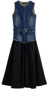 Dlhé šaty Desigual  VEST_POPLIN 25WWVD03