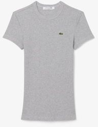 Tričká s krátkym rukávom Lacoste  SLIM FIT RIBBED COTTON T-SHIRT