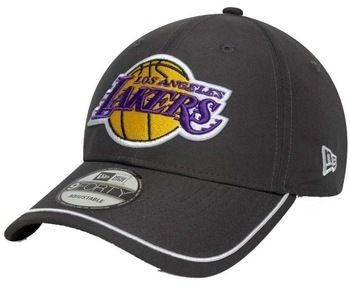 Šiltovky New-Era  LA LAKERS NBA PIPING DARK GREY 9FORTY