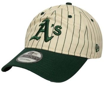 Šiltovky New-Era  OAKLAND ATHLETICS MLB PINSTRIPE DARK GREEN 9TWENTY