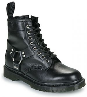 Polokozačky Dr. Martens  1460 Harness 8 Eye Boot Black Analine