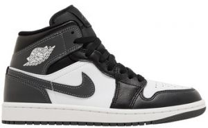 Členkové tenisky Nike  Jordan 1 Mid Black White Iron Grey
