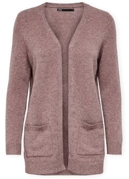 Vesty bez rukávov/Cardigany Only  Noos Lesly Cardigan - Rose Brown
