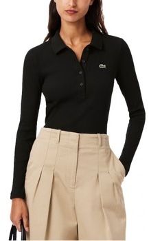 Polokošele s dlhým rukávom Lacoste  RIBBED COLLAR SHIRT