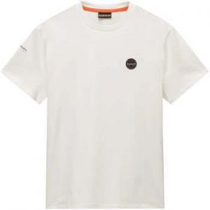 Tričká s krátkym rukávom Napapijri  S Badge T-Shirt White Heron