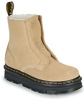 Polokozačky Dr. Martens  ZebZag Lace Less Laceless Boot Savannah Tan EH Suede