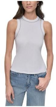 Tielka a tričká bez rukávov Dkny  DJ5T1380 WHT