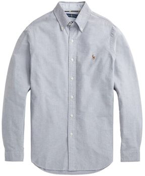 Košele s dlhým rukávom Polo Ralph Lauren  Oxford Custom Fit Shirt - Slate