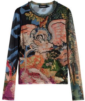 Tričká s dlhým rukávom Desigual  TS_DRAGON_LACROIX 25WWTK39