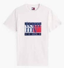 Tričká s krátkym rukávom Tommy Jeans  TJM SLIM RWB FLAG TEE EX