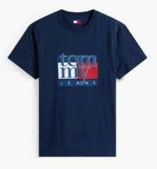 Tričká s krátkym rukávom Tommy Jeans  TJM SLIM RWB FLAG TEE EX