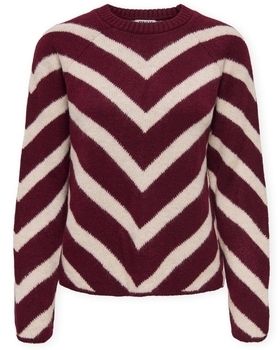 Svetre Only  Eliza Knit - Zinfandel/Whitecap