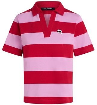 Polokošele s krátkym rukávom Karl Lagerfeld  IKON PATCH STRIPE SSLV POL