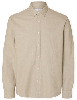 Košele s dlhým rukávom Selected  Noos Regnoah Shirt - Egret