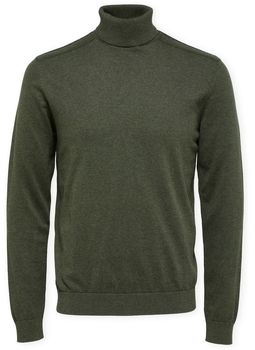 Svetre Selected  Noos Berg Roll Neck Knit - Forest Green