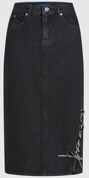 Sukňa Karl Lagerfeld  KLJ TIED DENIM MIDI SKIRT