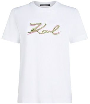 Tričká s krátkym rukávom Karl Lagerfeld  SIGNATURE SEQUINS T-SHIRT