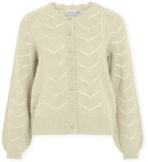 Vesty bez rukávov/Cardigany Vila  Cardigan Tuli L/S - Super Light Natural Melange