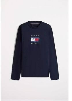 Tričká s dlhým rukávom Tommy Hilfiger  LINEAR FLAG GRAPHIC LS T