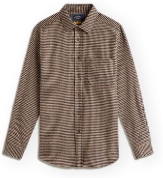 Košele s dlhým rukávom Portuguese Flannel  Abstract Pied Poule Shirt - Navy
