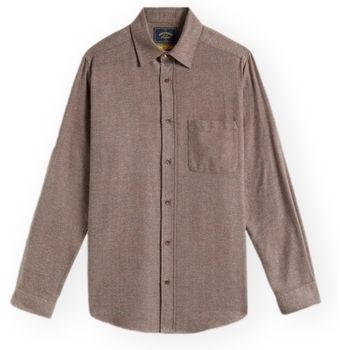 Košele s dlhým rukávom Portuguese Flannel  Espiga Shirt - Brown