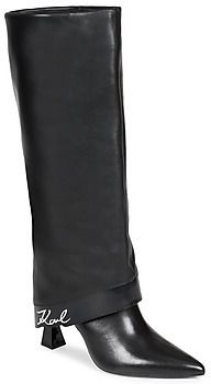 Čižmy do mesta Karl Lagerfeld  DEBUTANTE Fold Down Hi Leg Boot