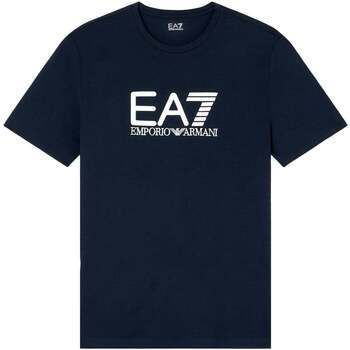 Tričká s krátkym rukávom Ea7 Emporio Armani  Visibility Cotton Stretch T-Shirt Navy