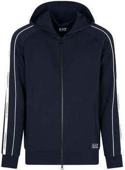 Mikiny Ea7 Emporio Armani  Logo Series Tape Zip Hoodie Navy