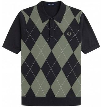 Polokošele s krátkym rukávom Fred Perry  ARGYLE KNITTED SHIRT