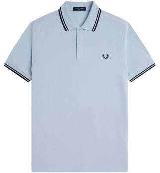 Polokošele s krátkym rukávom Fred Perry  Twin Tipped Polo Shirt Light Smoke/Navy