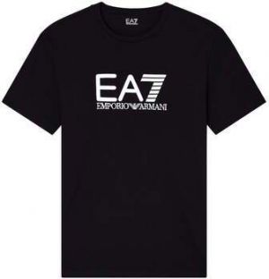 Tričká s krátkym rukávom Ea7 Emporio Armani  Visibility Cotton Stretch T-Shirt Black