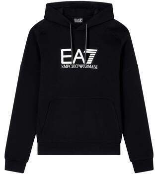 Mikiny Ea7 Emporio Armani  Visibility Cotton Hoodie Black/White