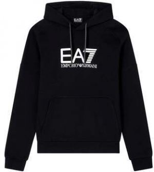 Mikiny Ea7 Emporio Armani  Visibility Cotton Hoodie Black/White