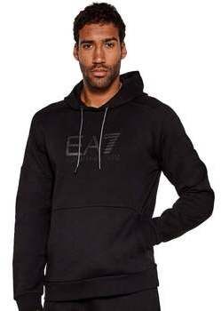 Mikiny Ea7 Emporio Armani  Visibility Cotton Hoodie Black/Black