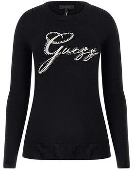 Flísové mikiny Guess  Olive Logo Rn Ls Swtr