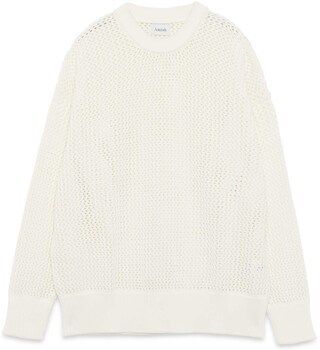 Mikiny Amish  Crew Neck Over Man  Cotton Net Marble
