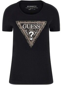 Tričká s krátkym rukávom Guess  Ss Cn Triangle Python Tee