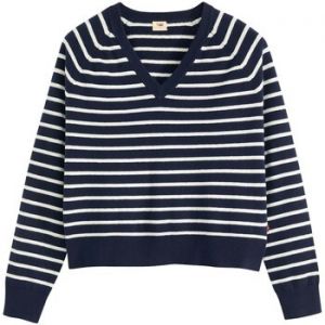Mikiny Levis  Tara Vneck Pullover Parisienne Stripe Pe