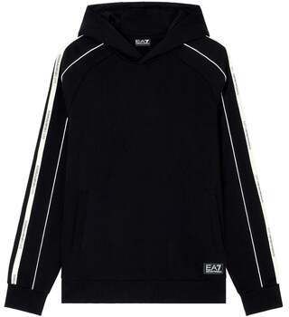 Mikiny Ea7 Emporio Armani  Logo Series Tape Overhead Hoodie Black