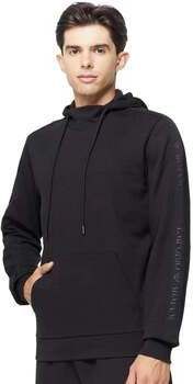 Mikiny Emporio Armani  Lounge Side Logo Hoodie Black